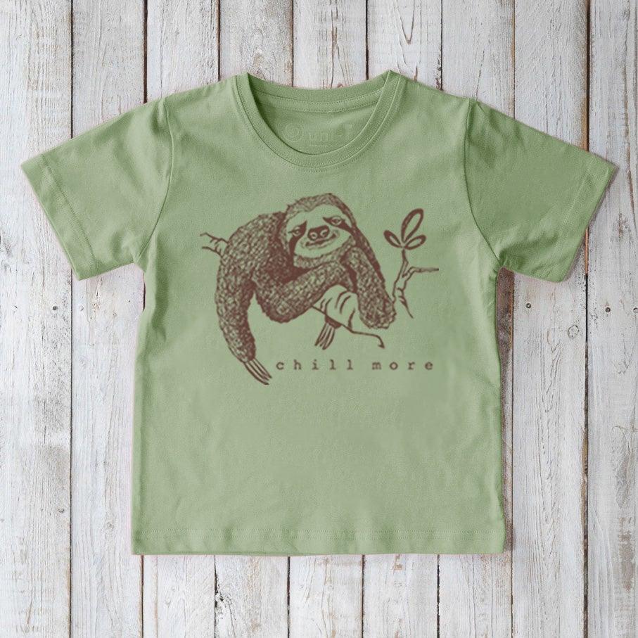 "Chill More" Sloth T-Shirt for Kids