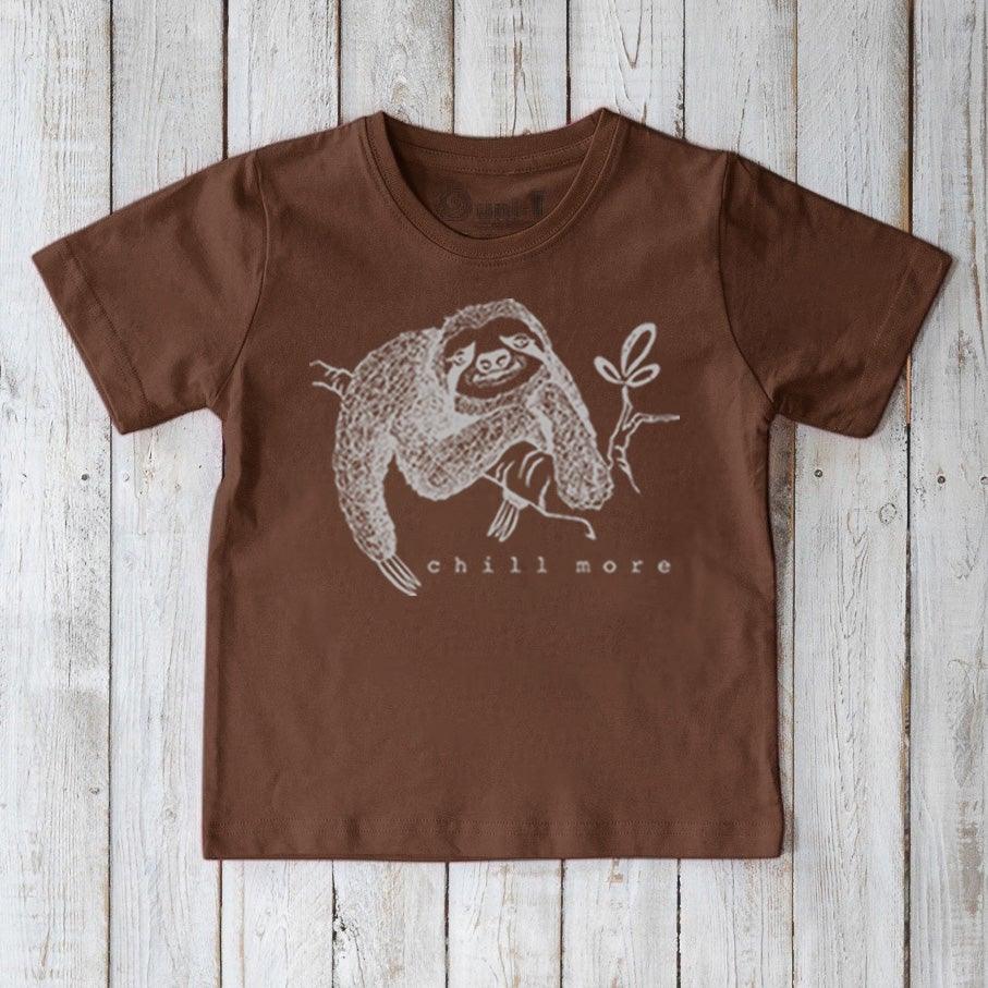 "Chill More" Sloth T-Shirt for Kids