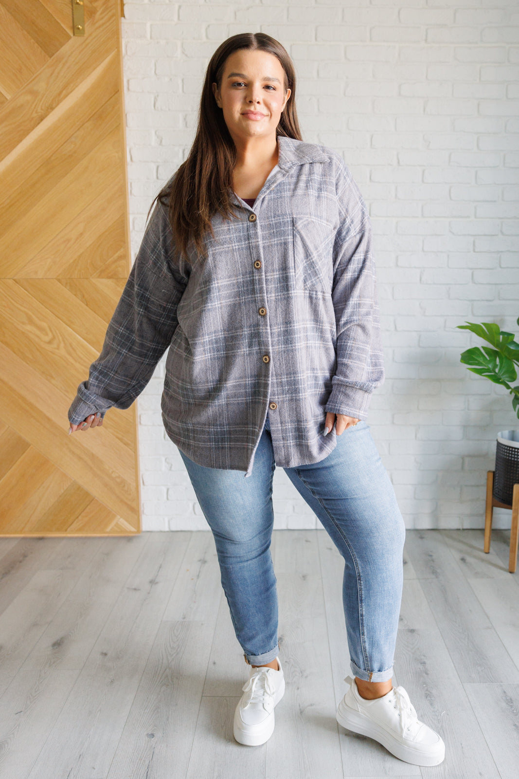 Camisa de cuadros con botones Out of the Way