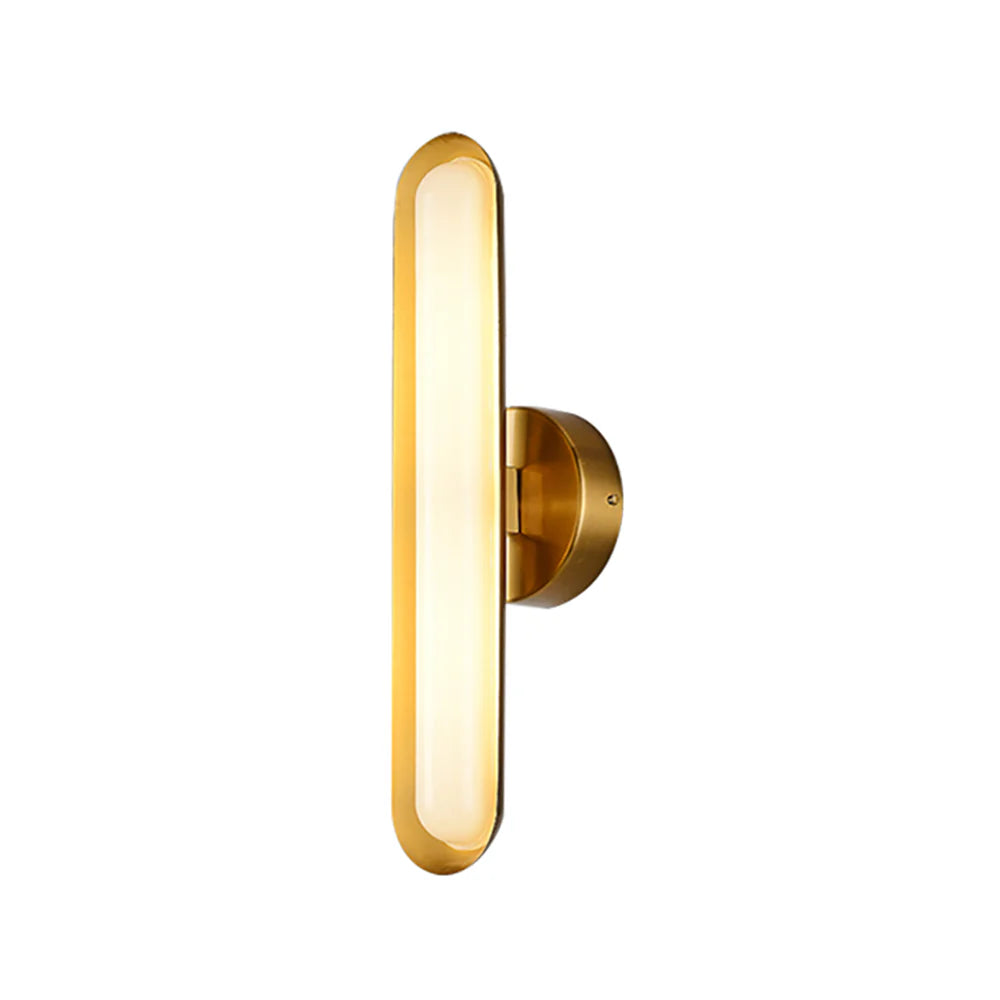Aplique de pared metálico ovalado moderno