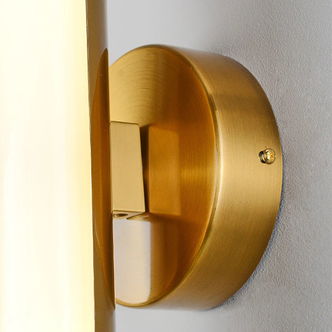 Aplique de pared metálico ovalado moderno