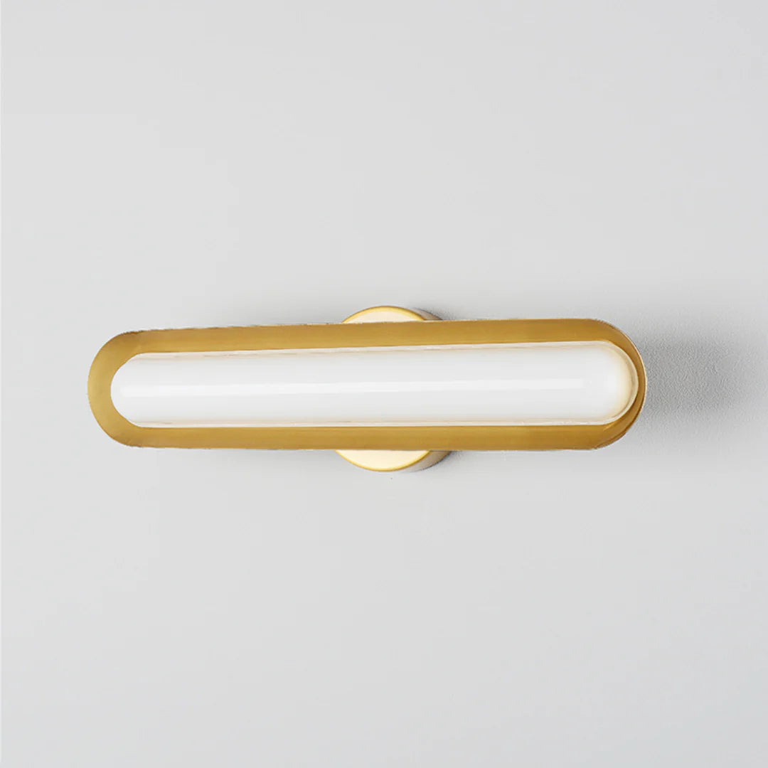 Aplique de pared metálico ovalado moderno