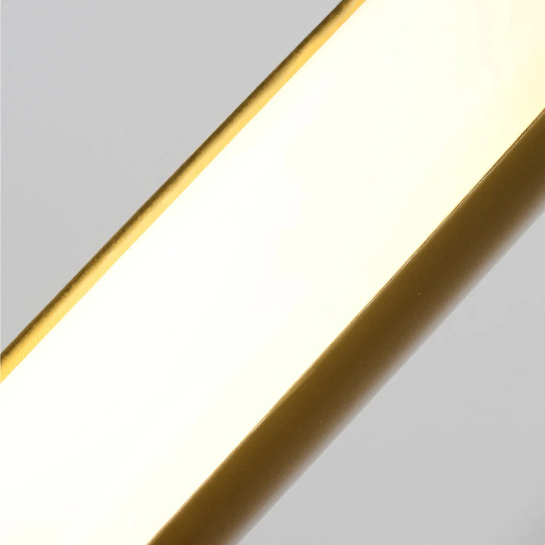 Aplique de pared metálico ovalado moderno