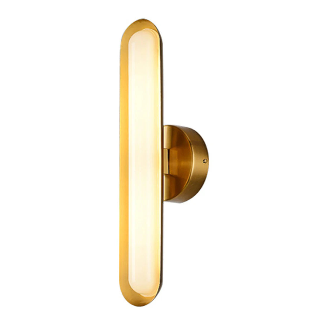 Aplique de pared metálico ovalado moderno