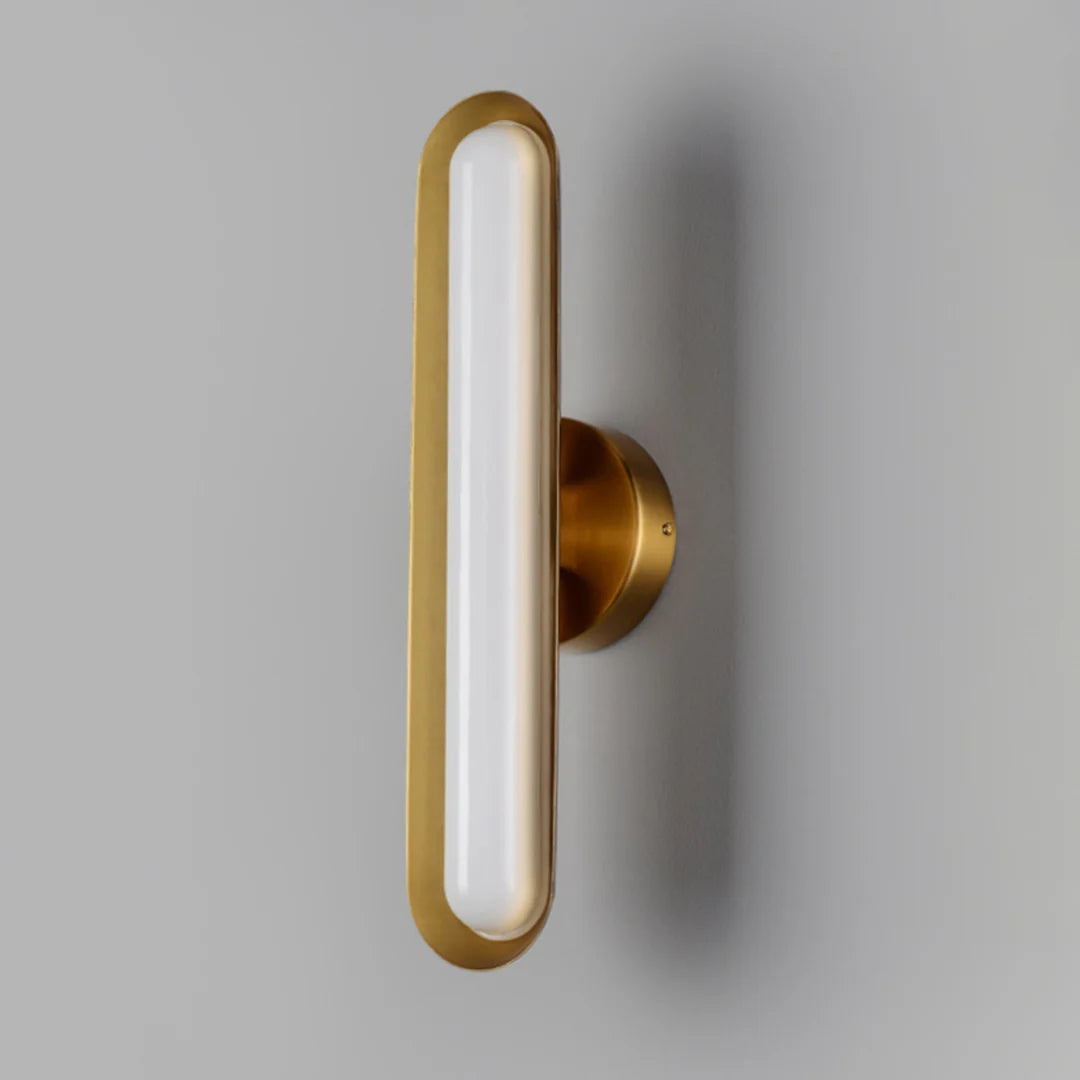 Aplique de pared metálico ovalado moderno
