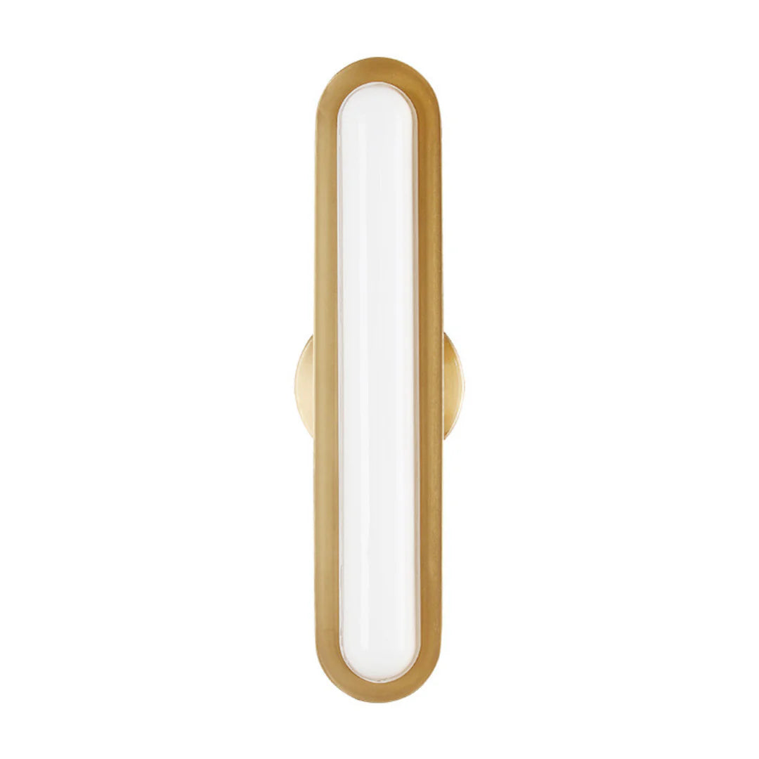 Aplique de pared metálico ovalado moderno