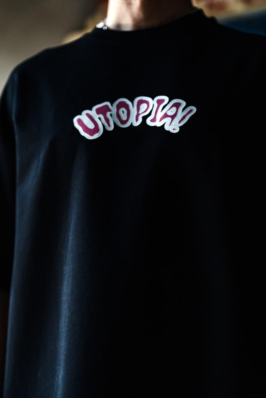 Oversize Graphic Cotton Tee – Travis Scott Utopia Dystopia Print