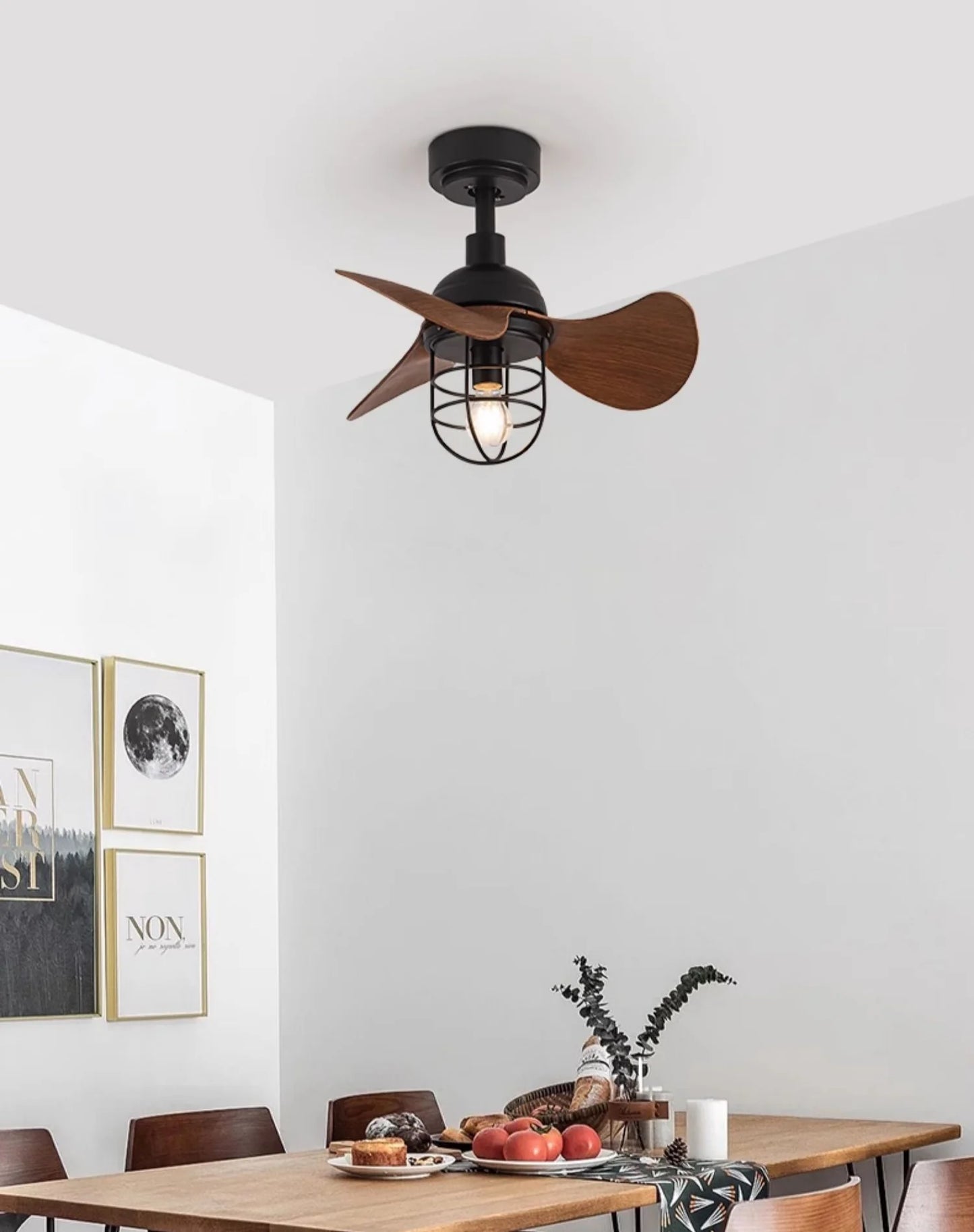 Lámpara de ventilador de techo Oxton Simple