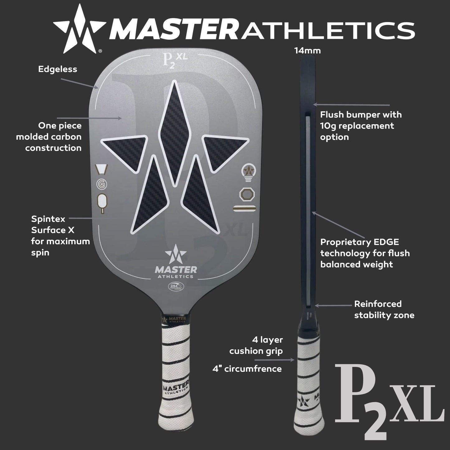 Master Athletics P2XL Pickleball Paddle
