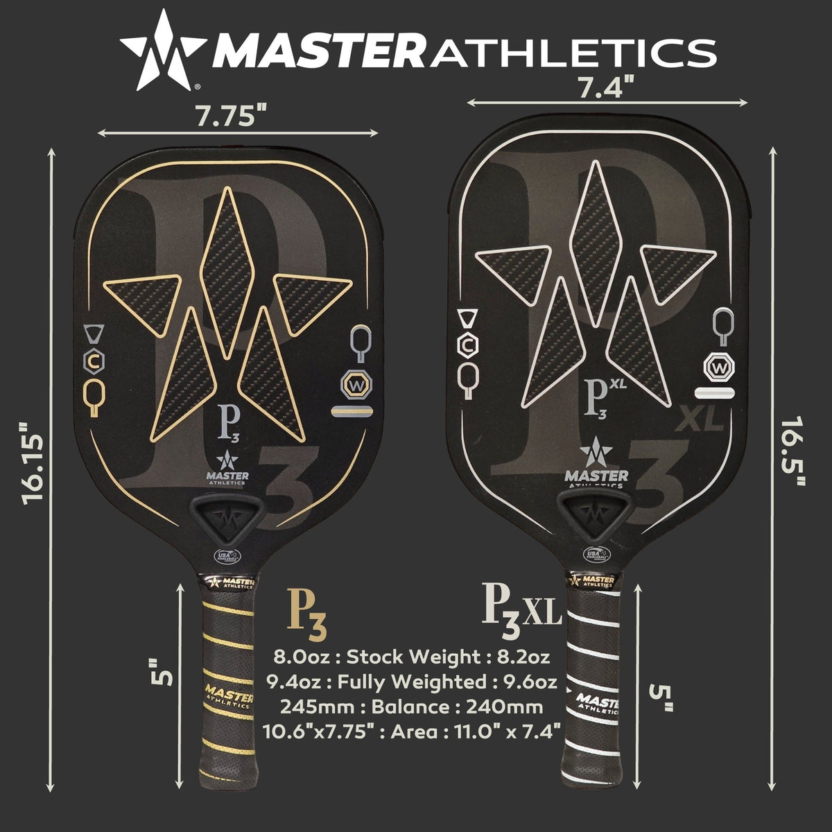 MASTER ATHLETICS P3 PICKLEBALL PADDLE