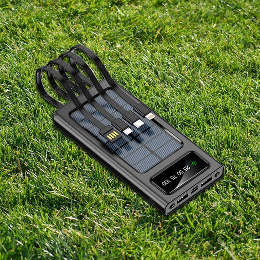 Paquete de energía y sonido para la aventura: batería externa solar portátil + altavoz inalámbrico 360°