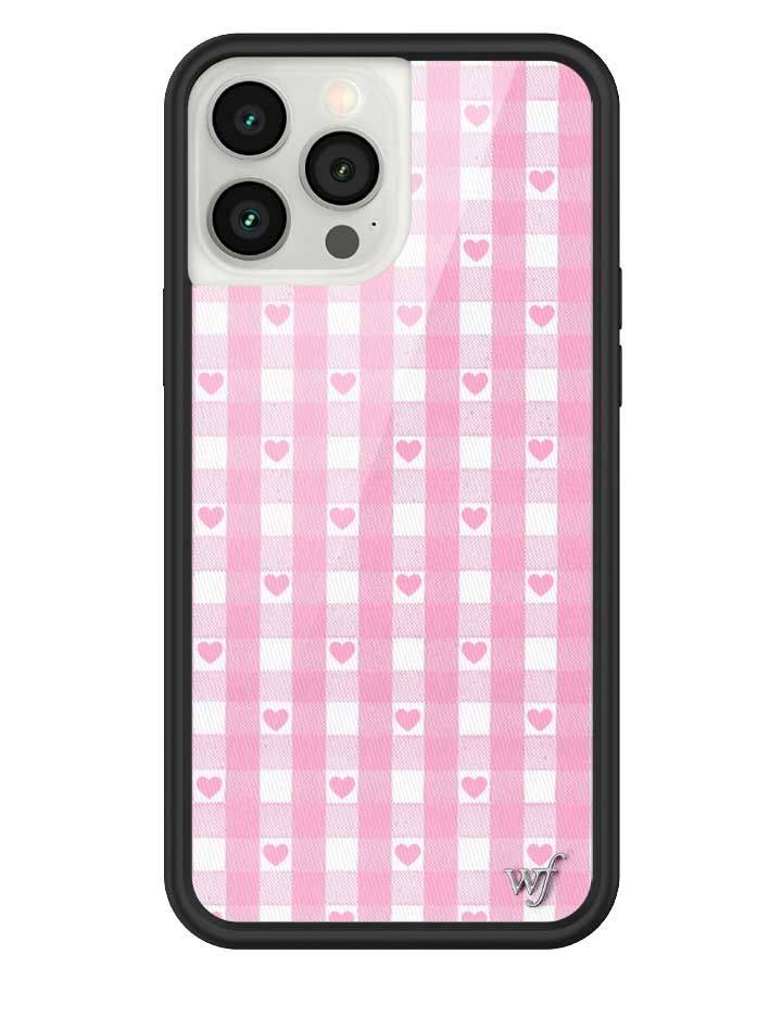 Gingham Hearts | Pink iPhone Case