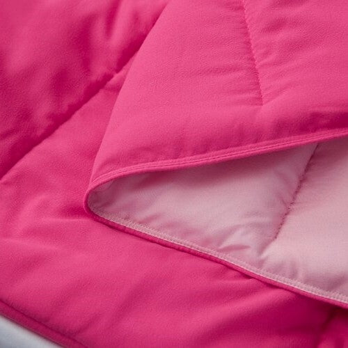 Juego de edredón tradicional reversible de microfibra de 3 piezas para cama individual/individual XL en rosa