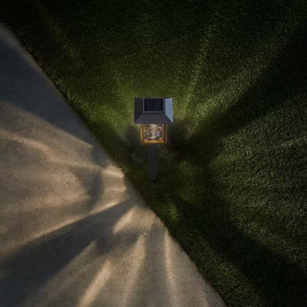 Paquete de 4 luces solares LED oro bronce - Iluminación para caminos de jardín exterior