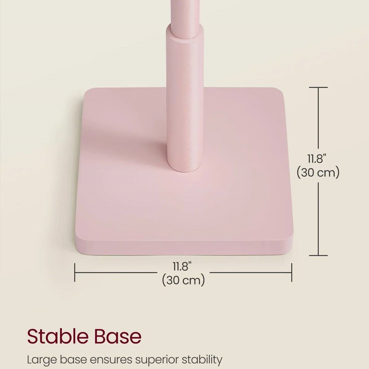 Perchero moderno de madera maciza para recibidor con estante para sombreros en rosa