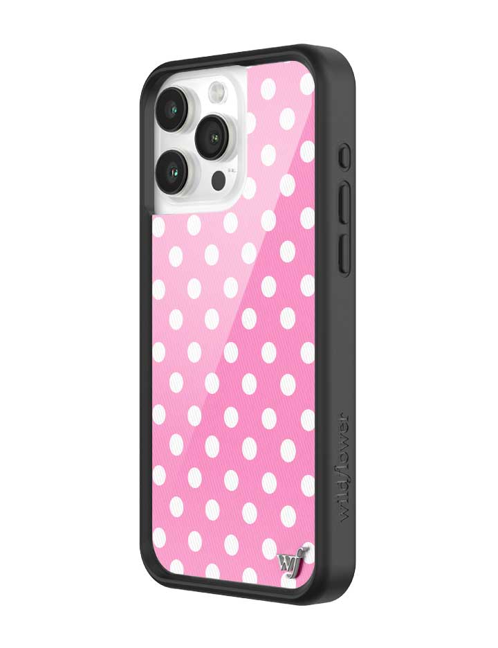 Polka Dot | Pink and White iPhone Case