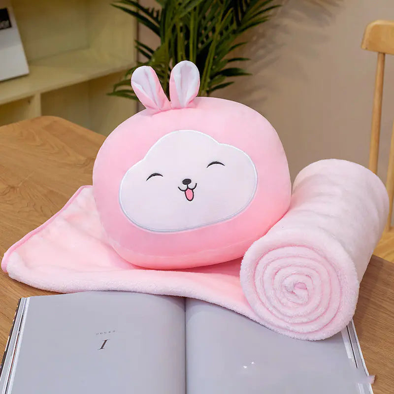 Winter Comfort: Pillow and Stuffed Toy Blanket Set