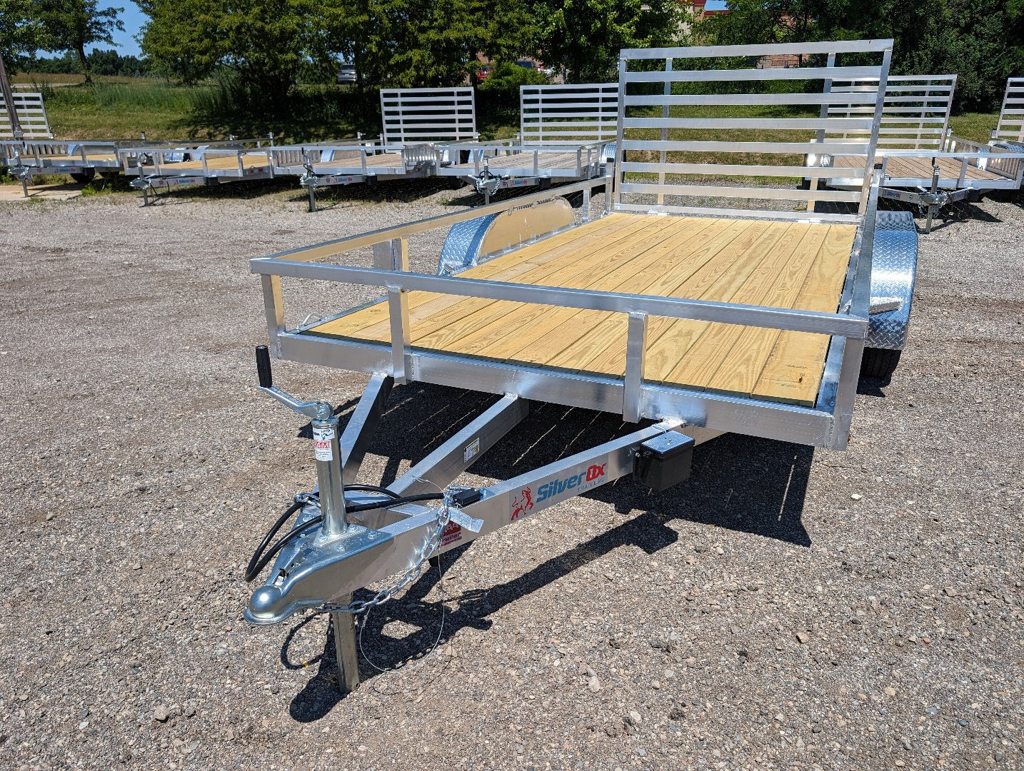Silver Ox 7x14 Aluminum Tandem Axle Utility Trailer – Ramp Gate – Electric Brakes | AAA Trailer