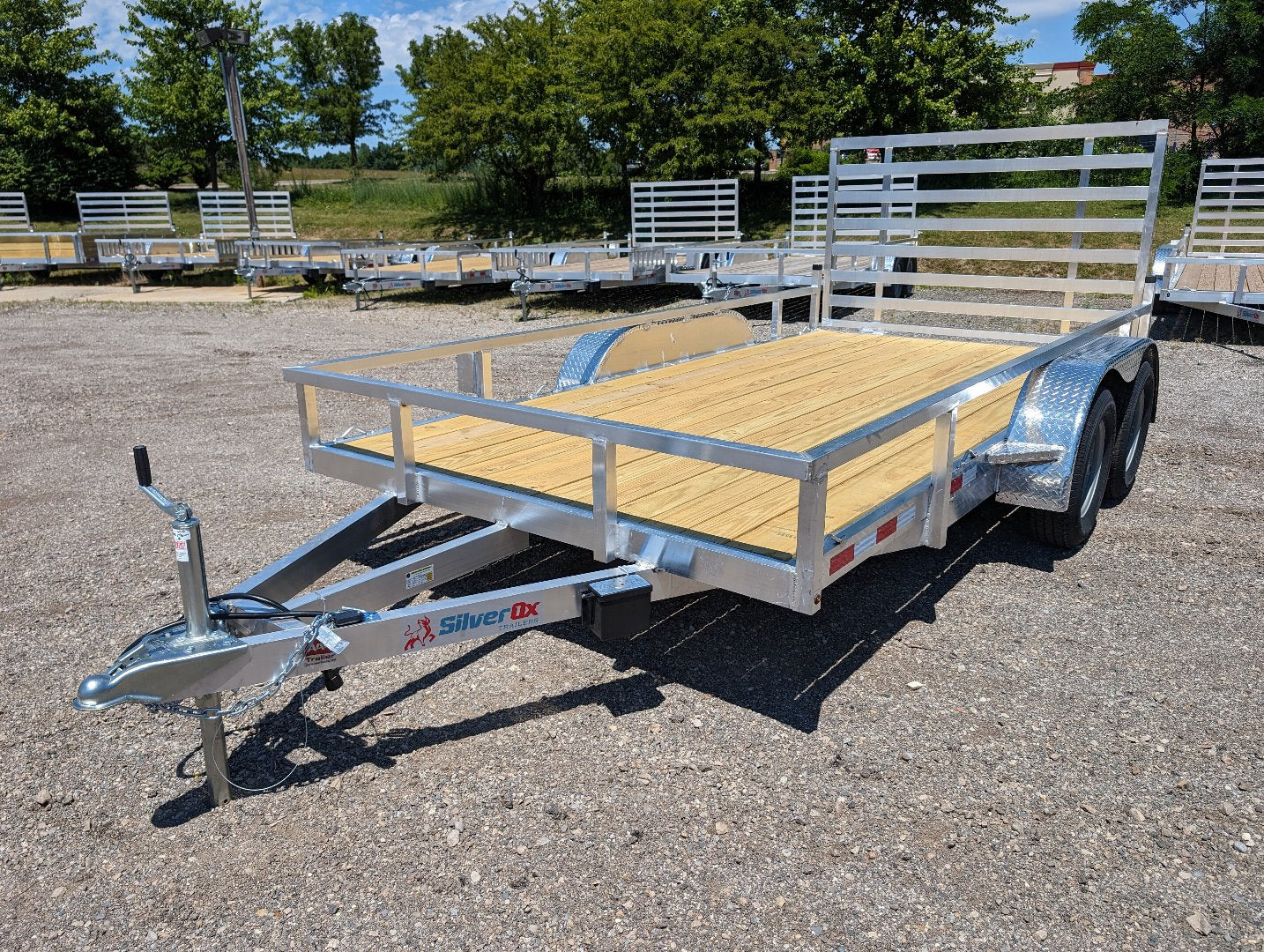 Silver Ox 7x14 Aluminum Tandem Axle Utility Trailer – Ramp Gate – Electric Brakes | AAA Trailer