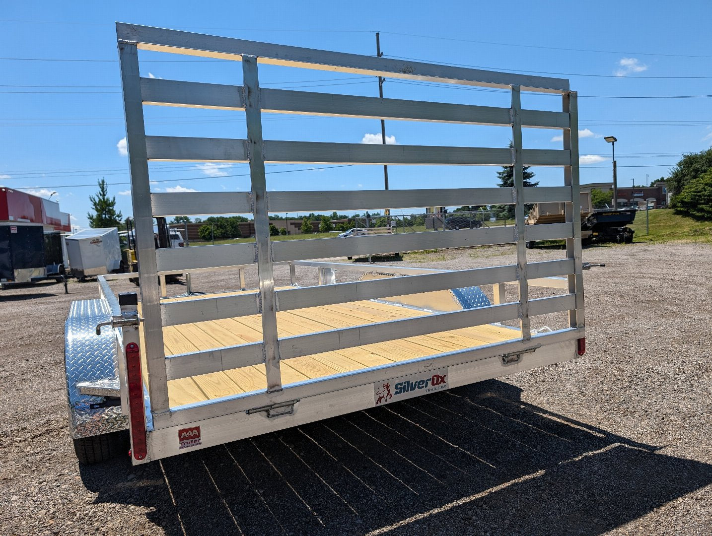 Silver Ox 7x14 Aluminum Tandem Axle Utility Trailer – Ramp Gate – Electric Brakes | AAA Trailer