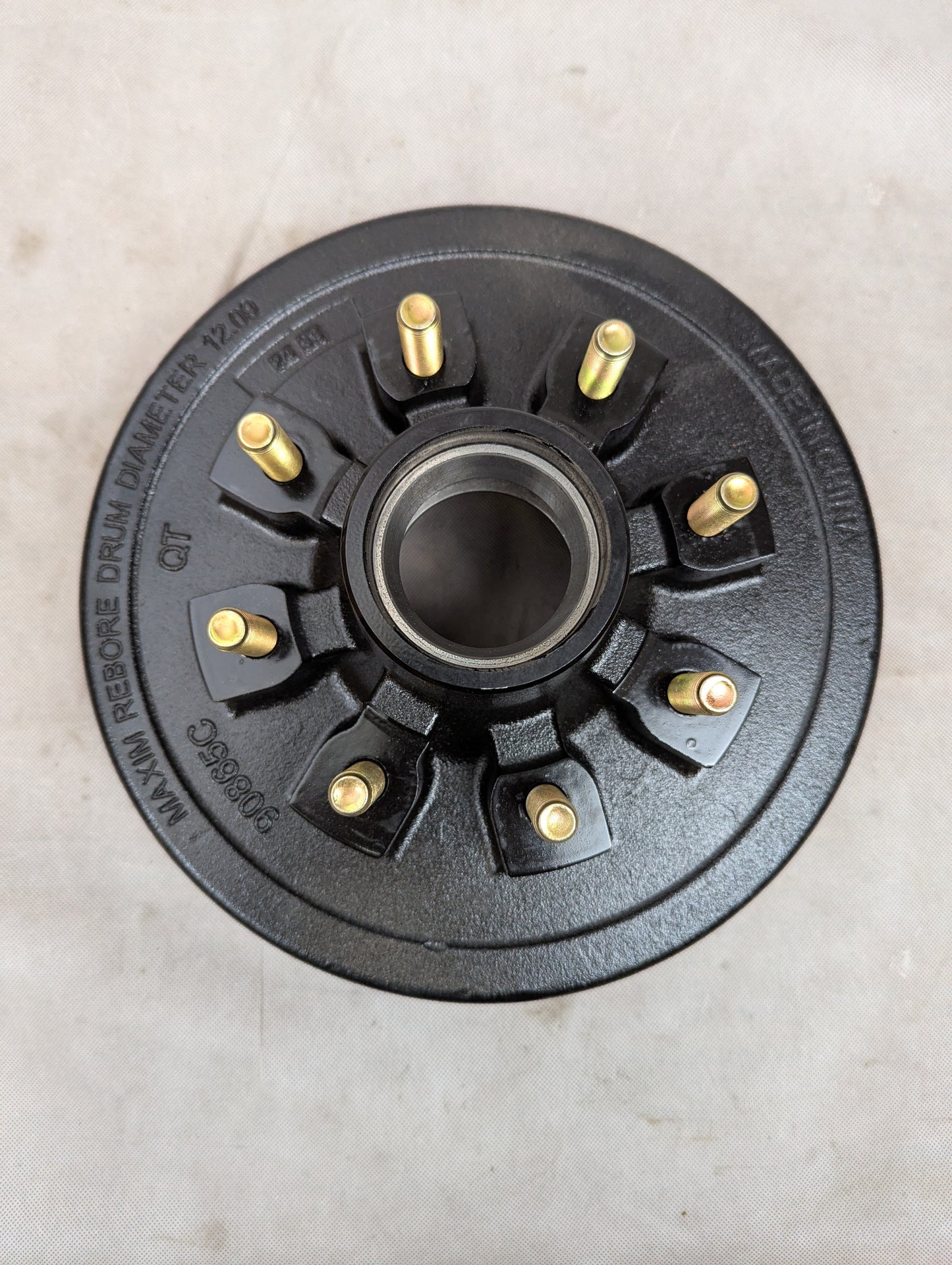 Heavy Duty 12" x 2" Trailer Brake Drum Hub Assembly 8 lug 9/16 stud - Dexter Lippert Compatible