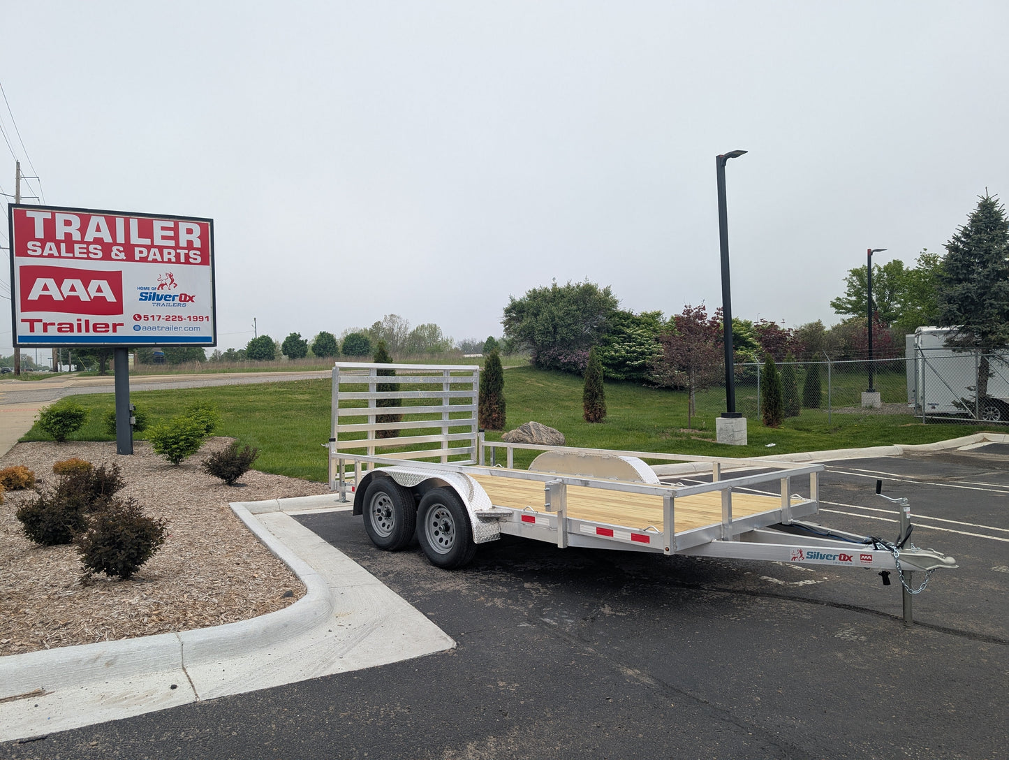 Silver Ox 7x14 Aluminum Tandem Axle Utility Trailer – HD Ramp – Brakes on Both Axles | AAA Trailer
