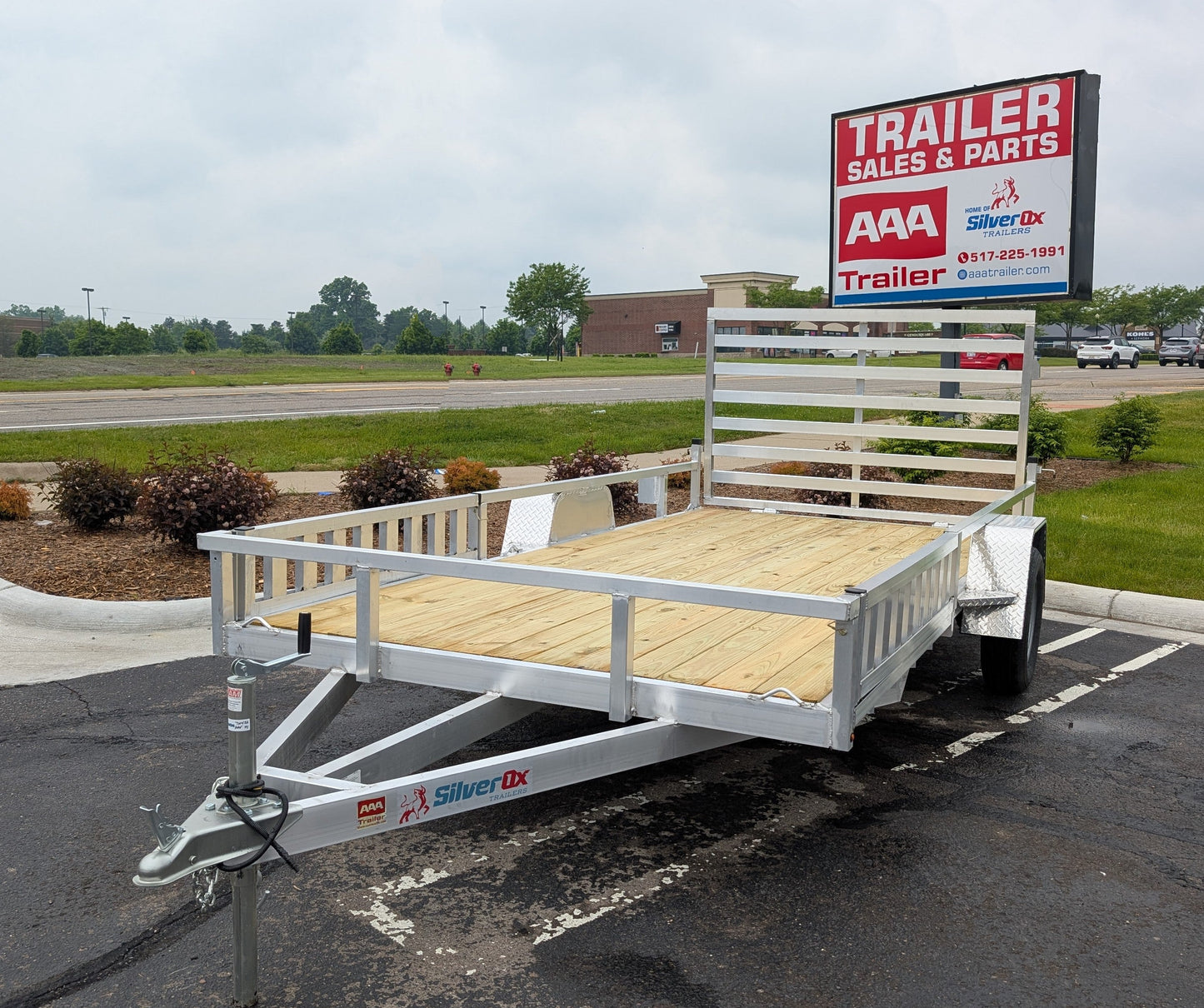 Silver Ox 7x14 Aluminum Utility Trailer – Single Axle ATV Package | 2,610 lb Payload