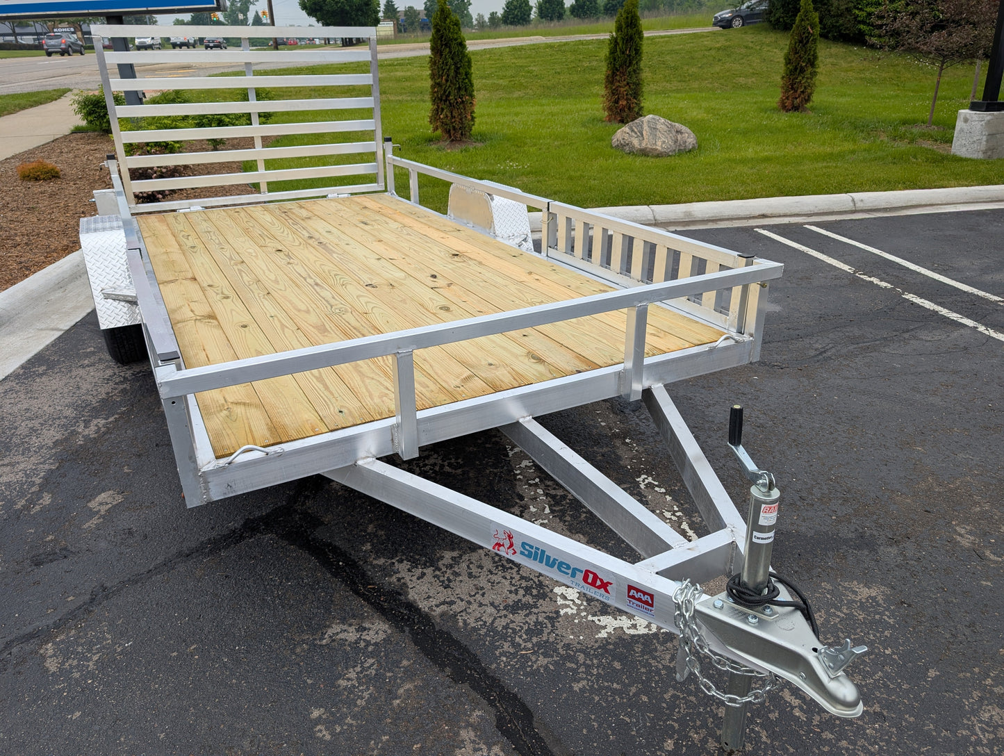 Silver Ox 7x14 Aluminum Utility Trailer – Single Axle ATV Package | 2,610 lb Payload