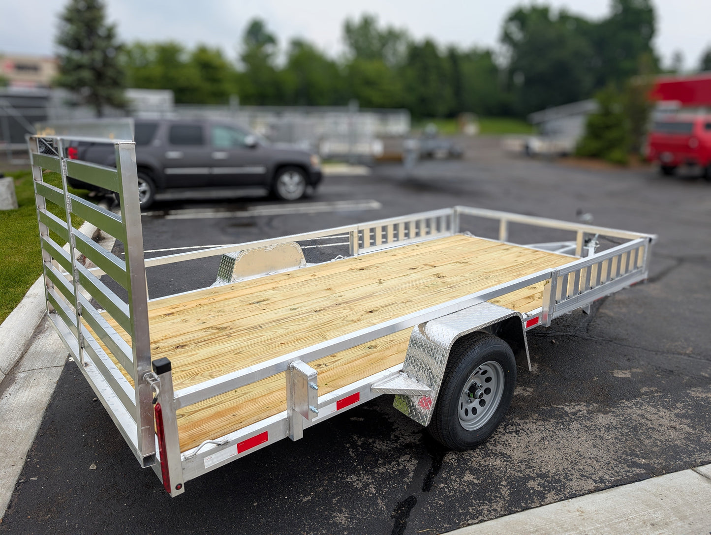 Silver Ox 7x14 Aluminum Utility Trailer – Single Axle ATV Package | 2,610 lb Payload