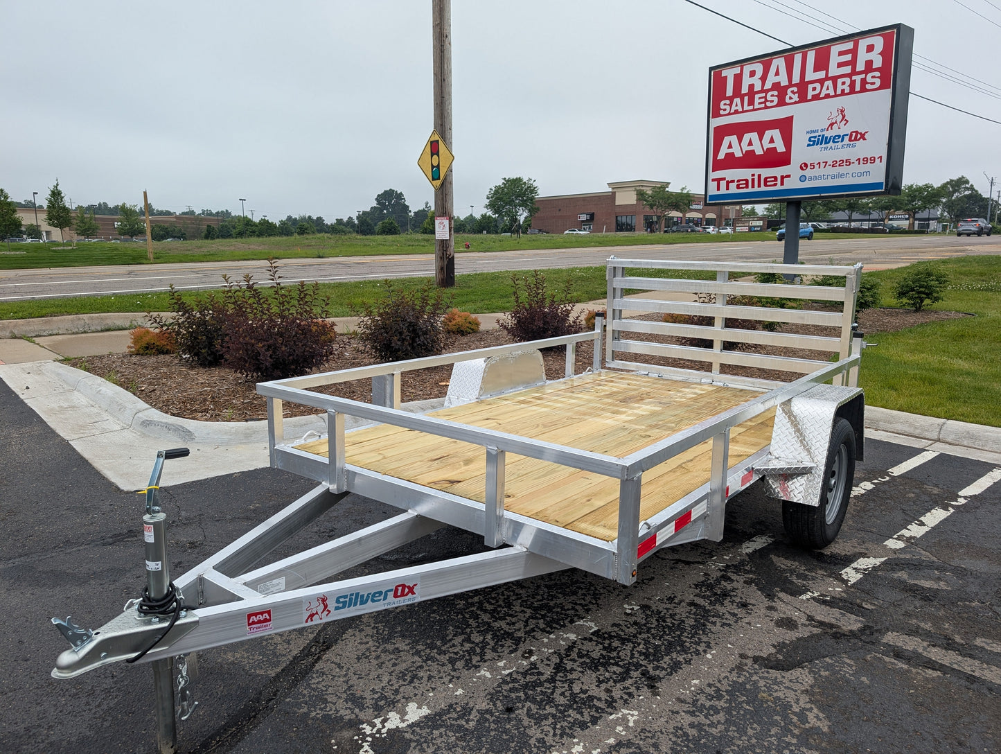 Silver Ox 6X10 Aluminum Utility Trailer with Folding Ramp Gate