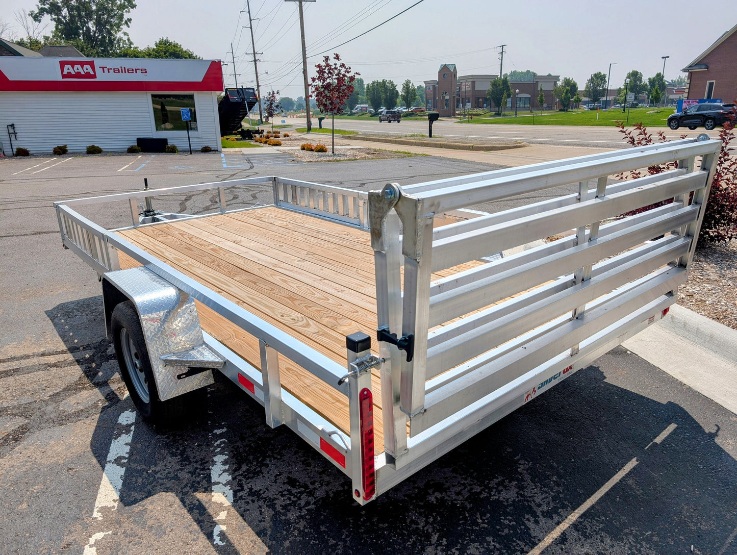 Silver Ox 7x14 Aluminum ATV Trailer – Side Ramps & Rear Ramp Gate