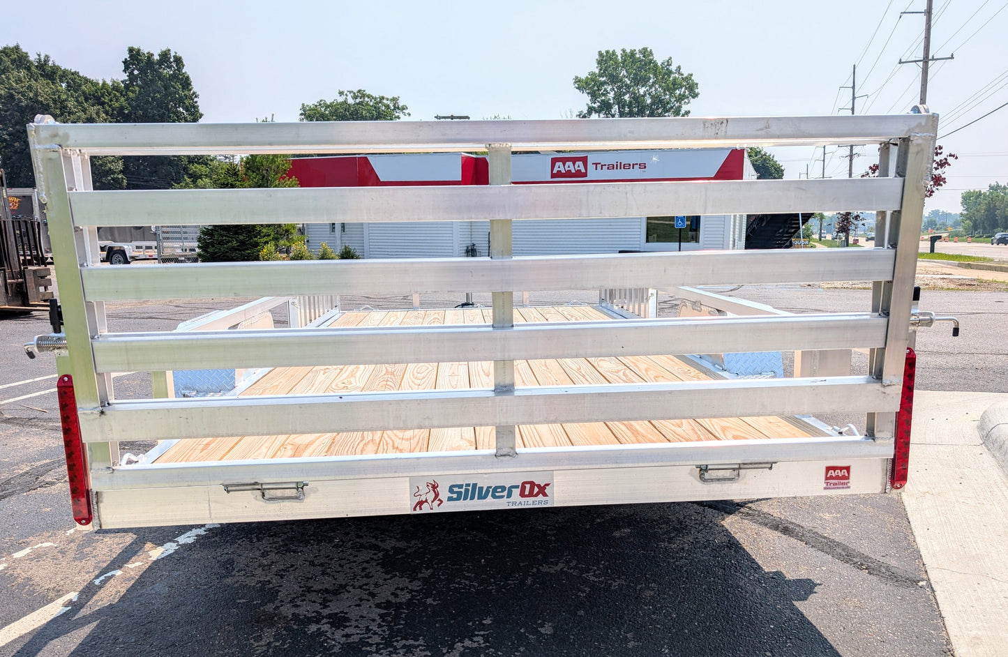Silver Ox 7x14 Aluminum ATV Trailer – Side Ramps & Rear Ramp Gate