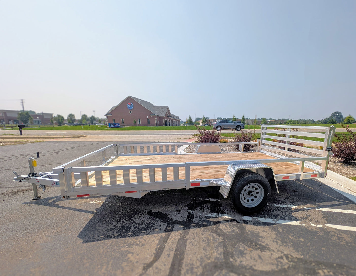 Silver Ox 7x14 Aluminum ATV Trailer – Side Ramps & Rear Ramp Gate