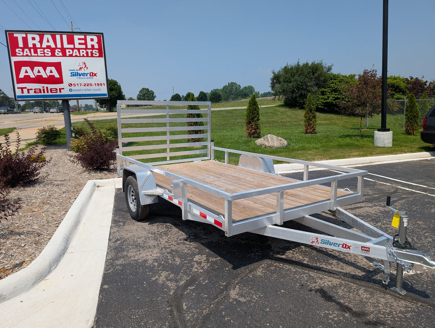 Silver Ox 7x12 Single Axle Aluminum Utility Trailer