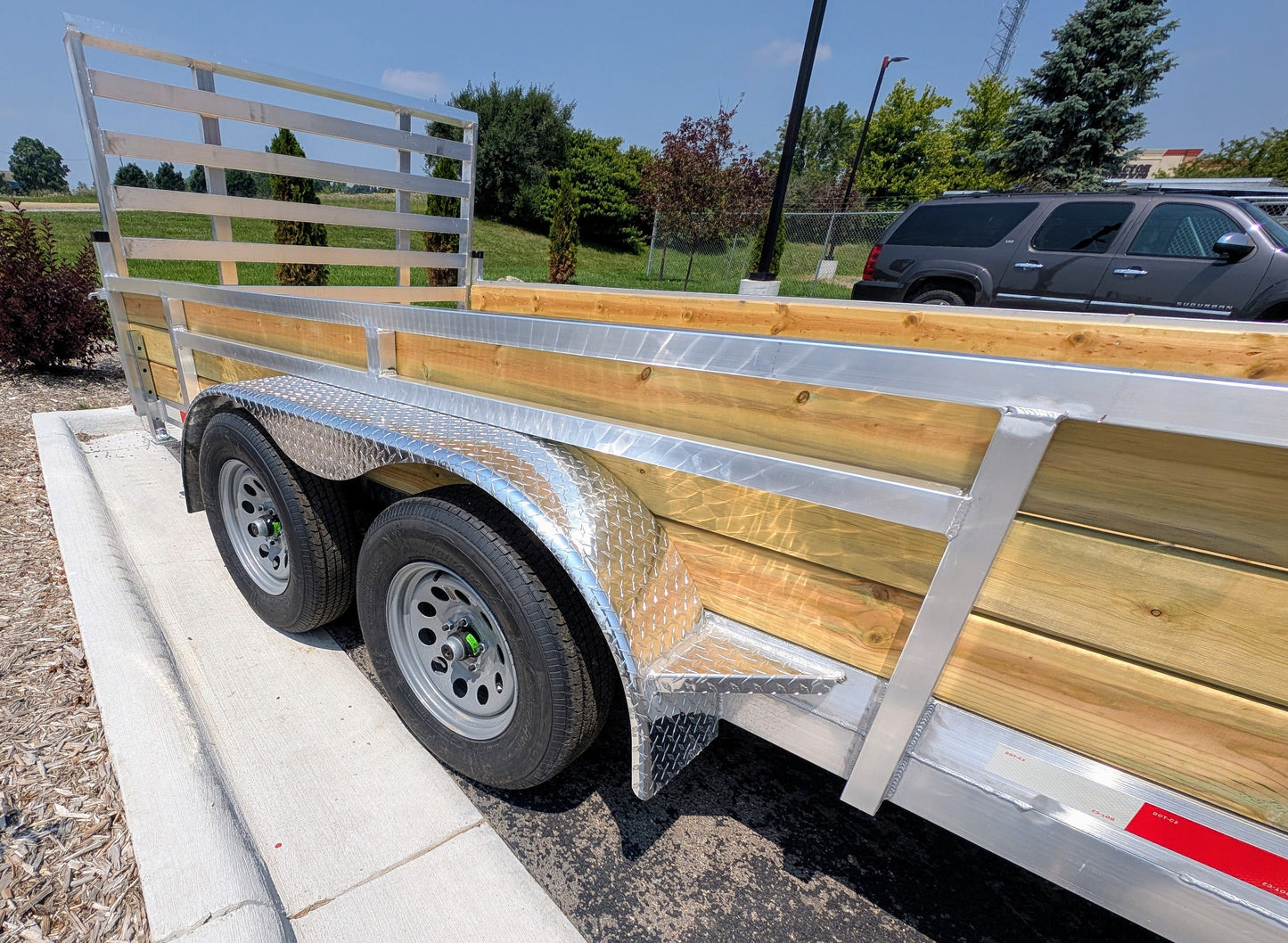 Silver Ox 7x16 Tandem Axle 18" High Woodside Trailer w HD Package