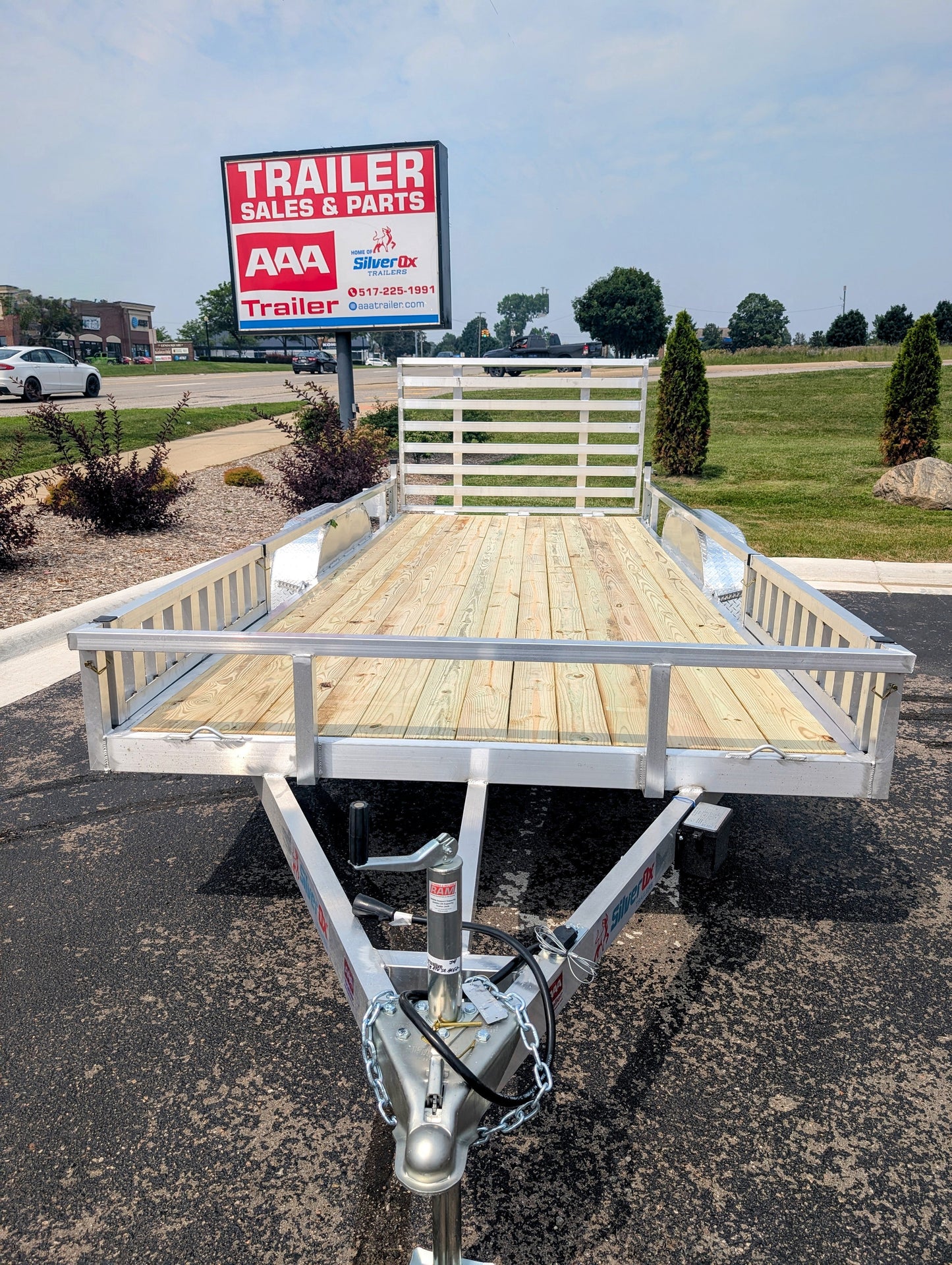 Silver Ox  7x18 Tandem Axle Heavy Duty Aluminum Utility Trailer with ATV Side Ramps