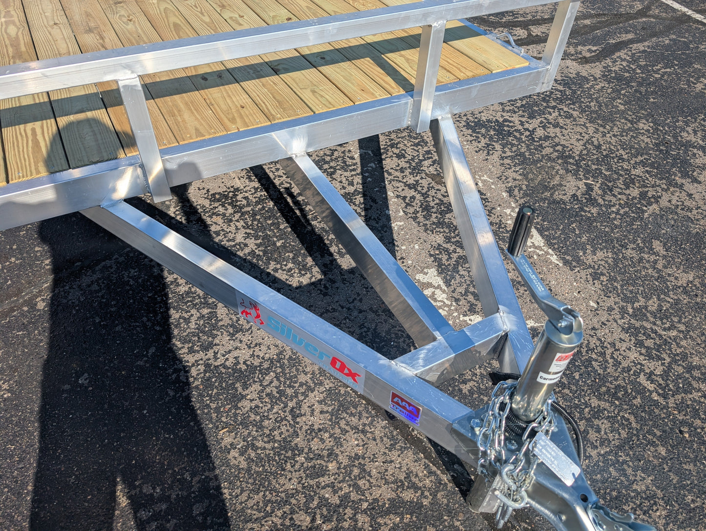 Silver Ox 7x14 Aluminum Utility Trailer – Single Axle – Rear Ramp