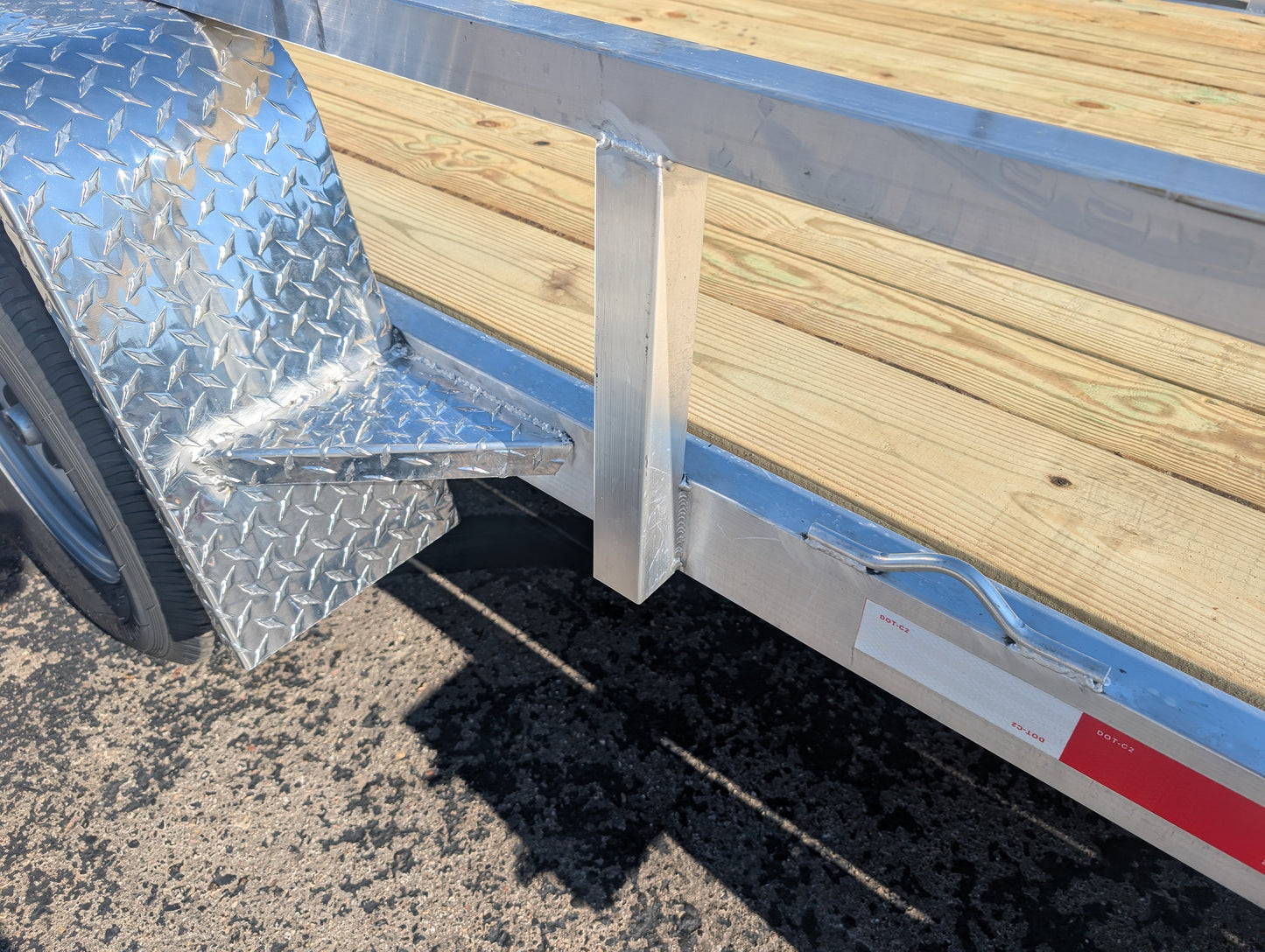 Silver Ox 7x14 Aluminum Utility Trailer – Single Axle – Rear Ramp