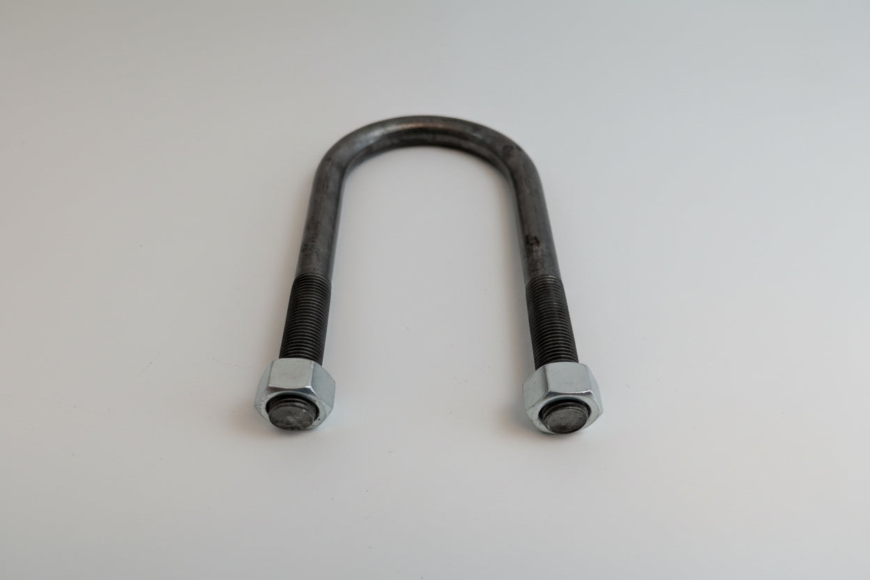 Dexter 2-3/8" Round Trailer Axle U-Bolt – 1/2" Medium with Nuts | Raw Steel
