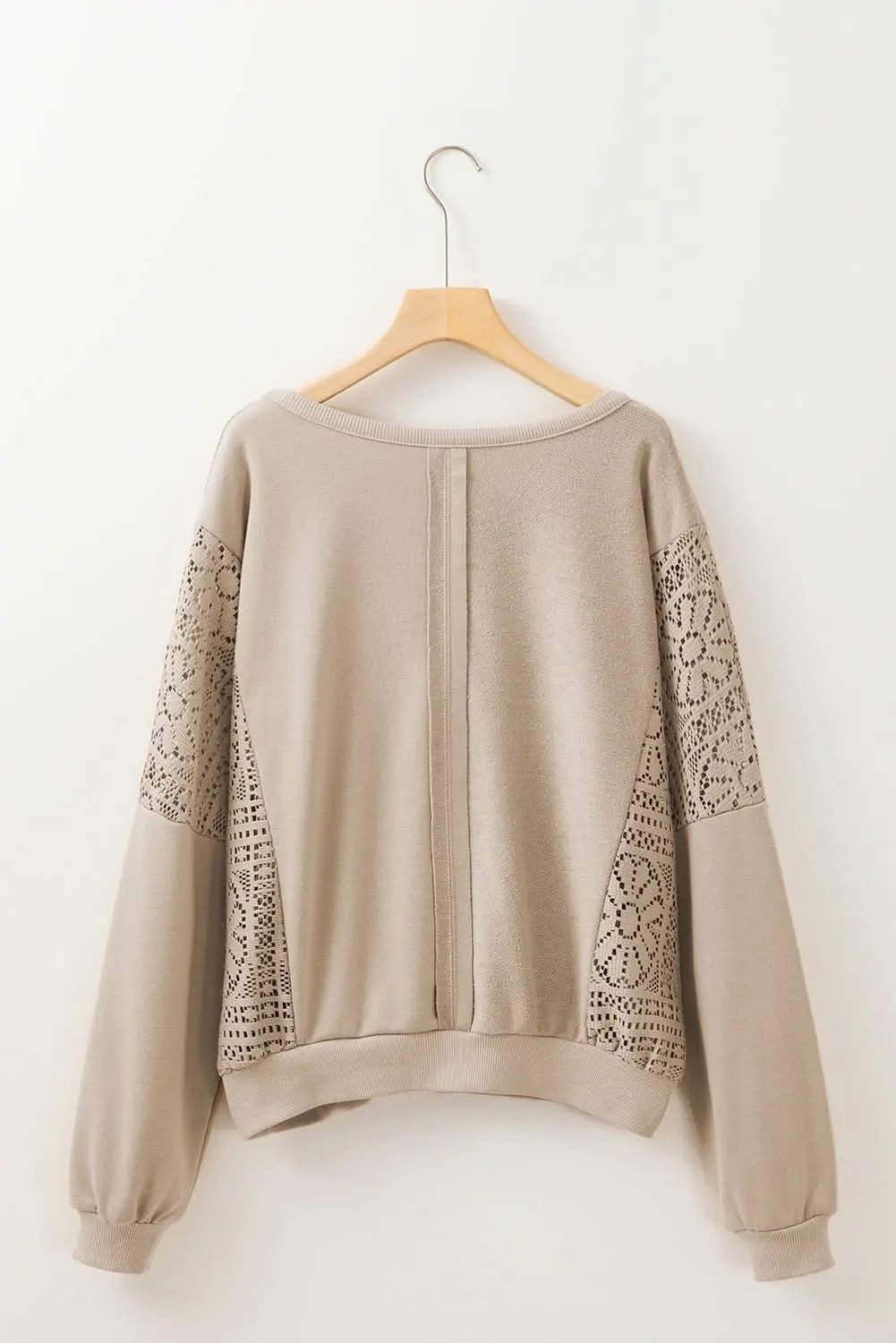 Sweaters Love Salve Knit Sweatshirt Women's Daily Wear Ribbed Trim Top Casual Winter