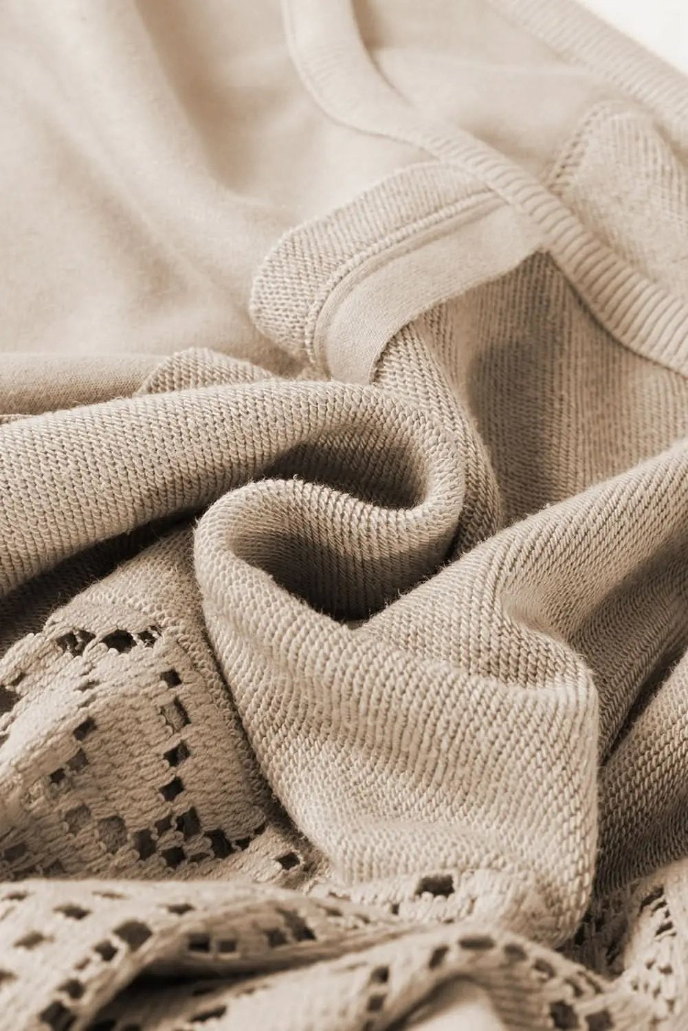 Sweaters Love Salve Knit Sweatshirt Women's Daily Wear Ribbed Trim Top Casual Winter