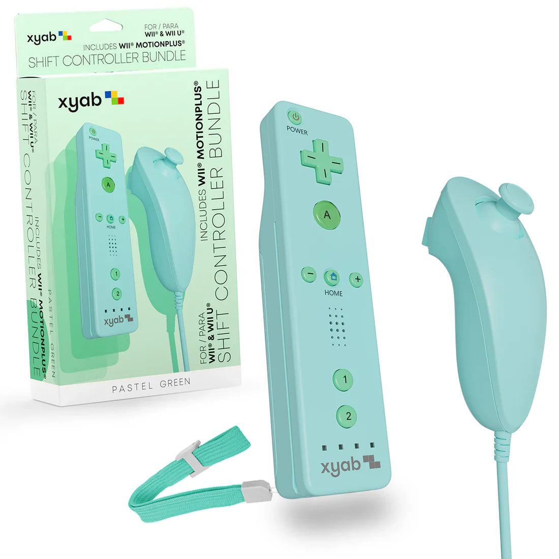 Paquete de control inalámbrico blanco compatible con Nintendo Wii y Wii U