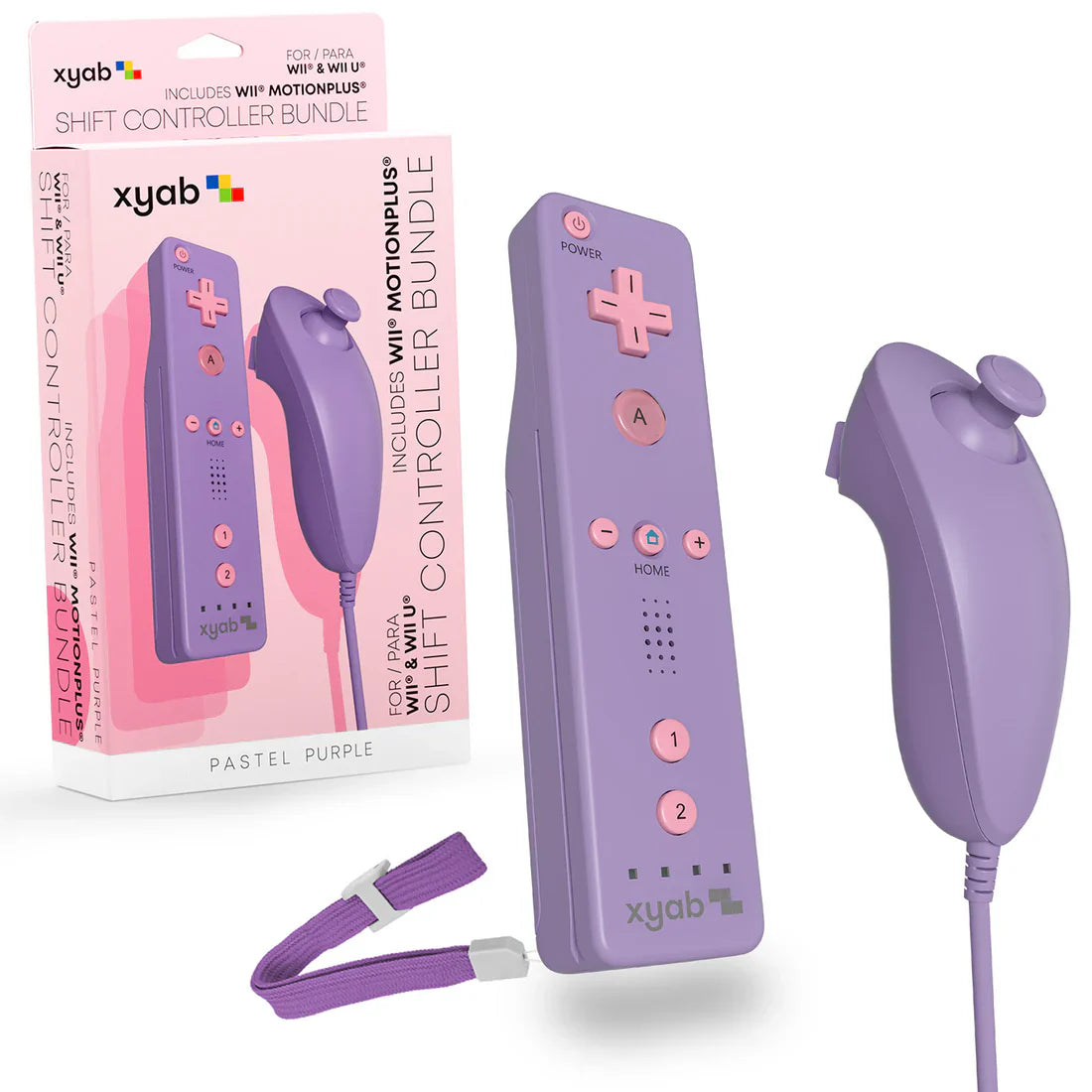 Paquete de control inalámbrico blanco compatible con Nintendo Wii y Wii U