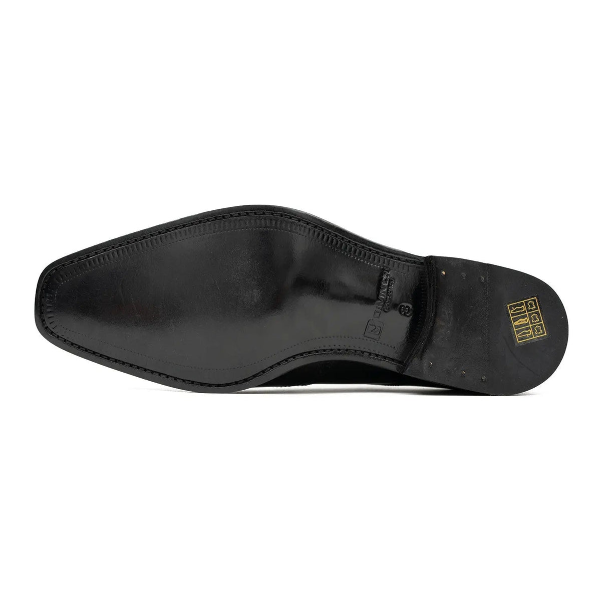 Black Wingtip Calf Leather Derby Shoes