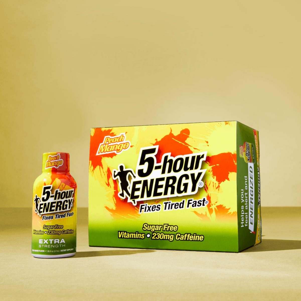 Paquete de 12 Unidades de Bebidas Energéticas 5-hour ENERGY de Concentración Extra, Sabor Melocotón Mango