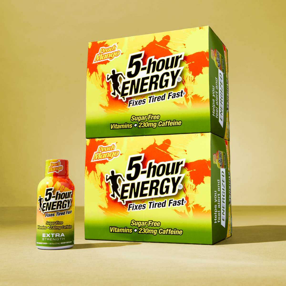 Paquete de 12 Unidades de Bebidas Energéticas 5-hour ENERGY de Concentración Extra, Sabor Melocotón Mango