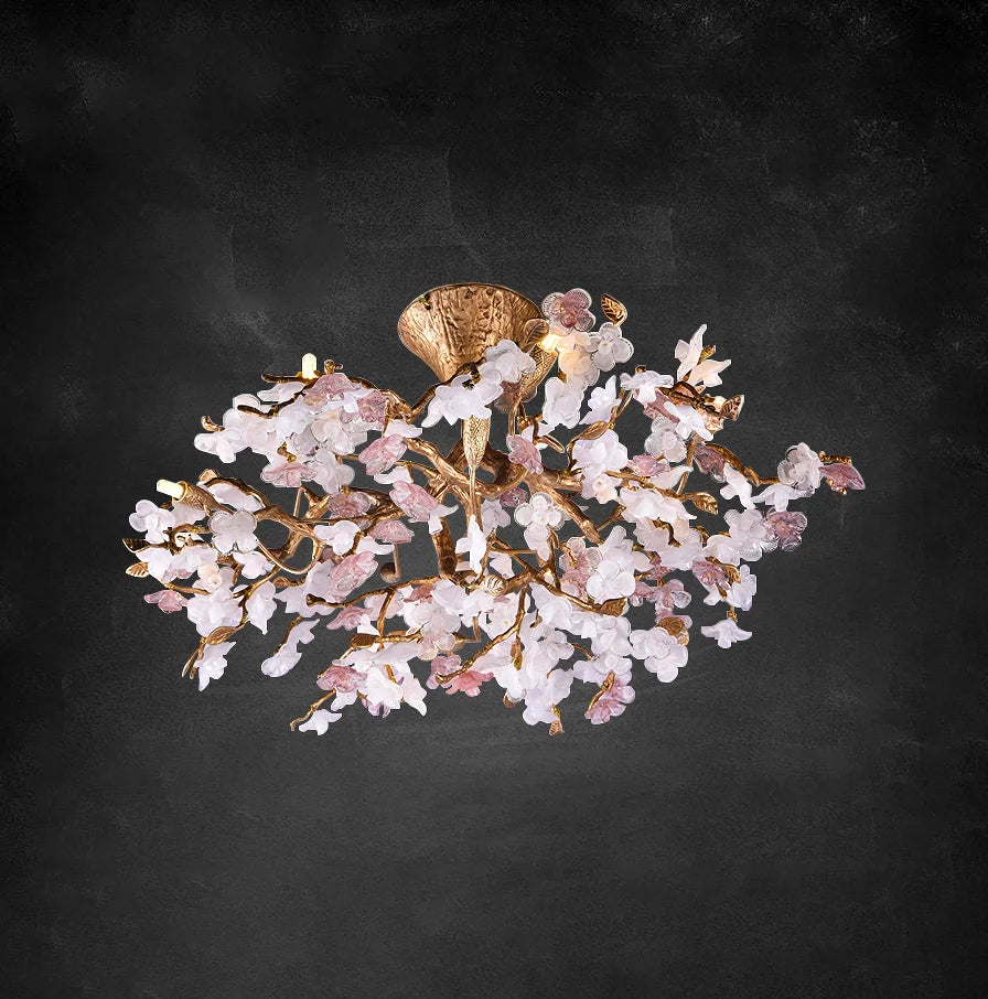 Lámpara de techo flor de durazno