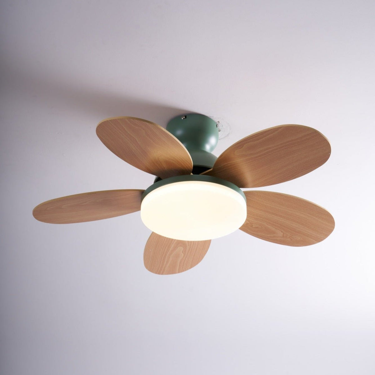 Petal-Shaped Ceiling Fan with LED Light and Remote | Quiet Reversible DC Motor