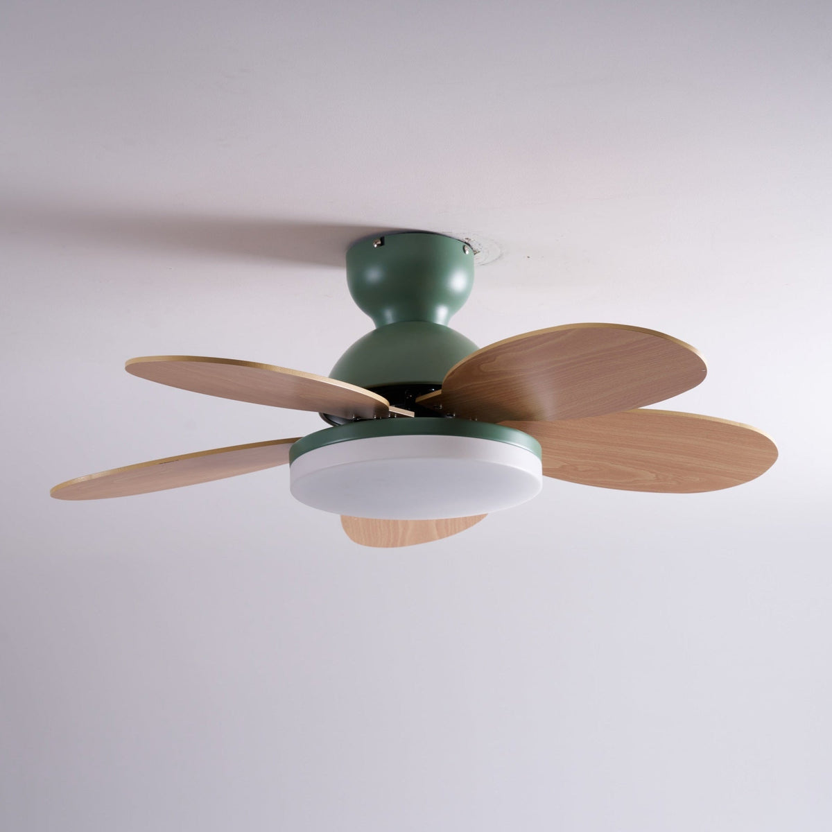 Petal-Shaped Ceiling Fan with LED Light and Remote | Quiet Reversible DC Motor