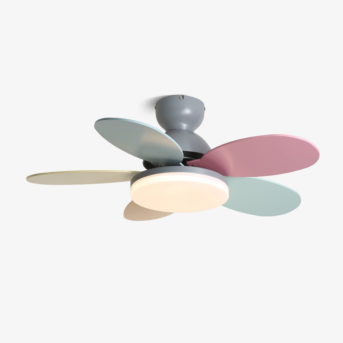Petal-Shaped Ceiling Fan with LED Light and Remote | Quiet Reversible DC Motor